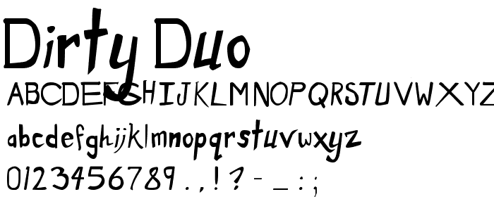 Dirty Duo font